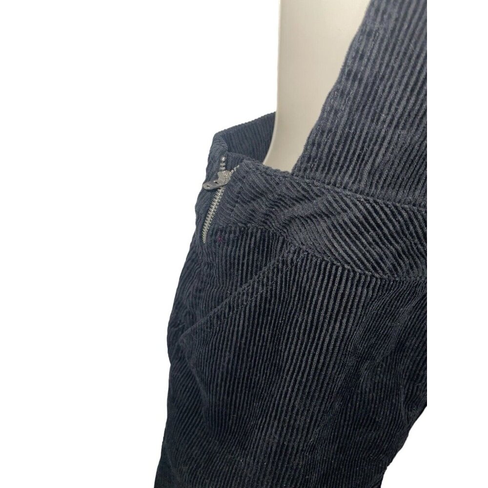 H&M DIVIDED Women's Size 6 Black Corduroy Overall Dress 100% Cotton - Picture 5 of 13